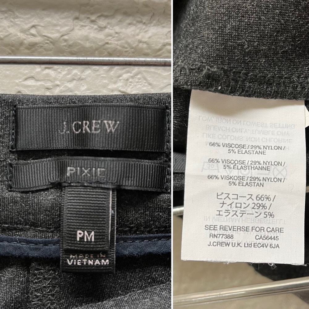 Jcrew Pixie Ponte Knit Pants Gray Petite Medium - image 5